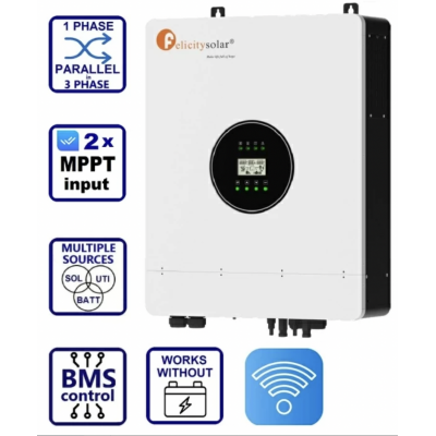 Гибридный инвертор Felicity IVEM8048-LV (8 kW, 48V, 1 фаза, 2 MPPT)