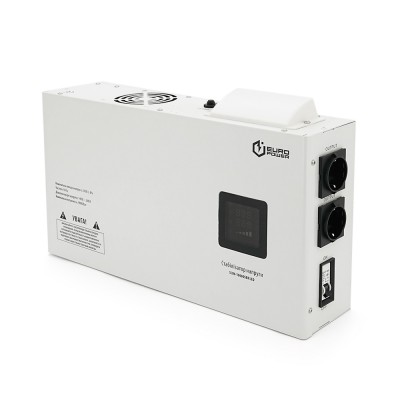 
					Стабилизатор напряжения релейный настенного монтажа Europower SLIM-10000SBR LED, 10KVA 9000W, 140-270Vac, SHUKO2, Q1 (515*270*205) 13.5 кг