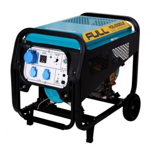 
					Генератор дизельный FULL FDL9000LE, 1-фазный 230V, 50Hz, 8.5kVA/6.8kW, бак 12,5 л, расход 2 л/ч, пуск: ручной/стартер (без АКБ), 800х520х600 мм, 122 к