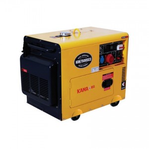 
					Генератор дизельный KDK7500SC3, 3-фазный 220/400V, 50Hz, 6.9kVA/5.5kW, бак 14.5 л, расход 1.5 л/ч, пуск: стартер (без АКБ), 850х550х720 мм, 160 кг