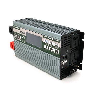 
					Инвертор напряжения Demuda DMDPSW-1000W, 12V/220V, 1000W с правильной синусоидой, 2 универсальные розетки, 2 USB, Rj 45, клемные провода, Q6