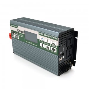 
					Инвертор напряжения Demuda DMDPSW-2000W, 12V/220V, 2000W с правильной синусоидой, 2 универсальные розетки, 2 USB, Rj 45, клемные провода, Q4