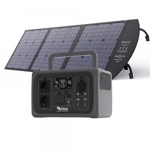 Комплект зарядна станція AL 600 PowerBox + розкладна панель 120W ALT-120, чорна