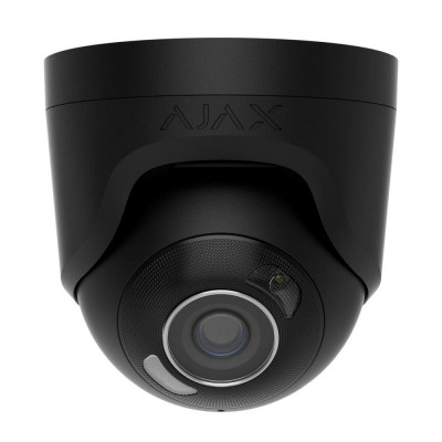 IP-відеокамера 8Mp Ajax TurretCam HL (8 Mp/4 mm) Black f=4mm, ІЧ+LED-підсвічування, з мікрофоном