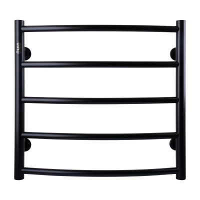 Рушникосушарка UNIO LD W 500-500-5 BLK Драбинка Дуга вода чорна