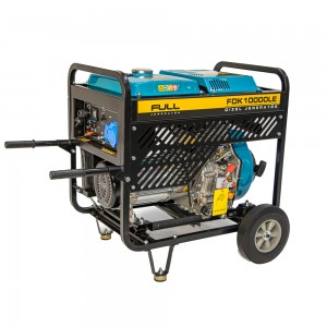 
					Генератор дизельный FULL FDK10000LE, 1-фазный 230V, 50Hz, 9.4kVA/7.5kW, бак 12,5 л, расход 2 л/ч, ручной/стартер (без АКБ), 700х510х620 мм, 124 кг