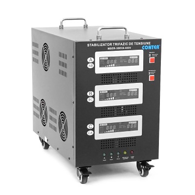 Стабилизатор напряжения Conter MSER-30KVA/24KW- 400V-V2 трехфазный,сервопривод,напольного монтажа,LED дисплей,диап225-450V,AC400±3%,колодка, 58kg
Стабилизатор напряжения Conter MSER-30KVA/24KW- 400V-V2 трехфазный,сервопривод,напольного монтажа,LED дисплей,диап225-450V,AC400±3%,колодка, 58kg