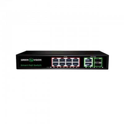 Коммутатор сетевой POE GV-021-D-8G+2PG+2SFP