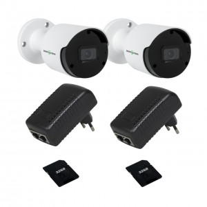 Комплект системы видеонаблюдения с функцией распознавания лиц на 2 камеры GV-812