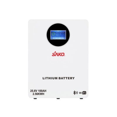 Акумуляторна батарея літій-залізо-фосфатна LiFePO4 100А*год 25.6В 2560Вт*год Sako Li-Sun series SK-25.6V100Ah настінний / підлоговий монтаж Акумуляторна батарея літій-залізо-фосфатна LiFePO4 100А*год 25.6В 2560Вт*год Sako Li-Sun series SK-25.6V100Ah настінний / підлоговий монтаж