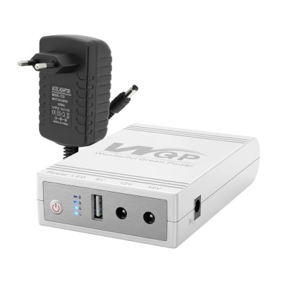 Комплект Mini UPS з блоком живлення: джерело безперебійного живлення Mini UPS WGP UPS103C 20000mAh 5V/12V/12V, Li-ion 4*5Ah, для роутера і оптичного термінала та блок живлення SPF-1202B 12V/2A (24W)