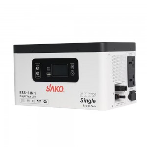 Портативна зарядна станція Sako Alpha-ESS-500W/1KWh. Потужність 500 Вт, енергоємність 1004.8 Вт*год, LifePO4
