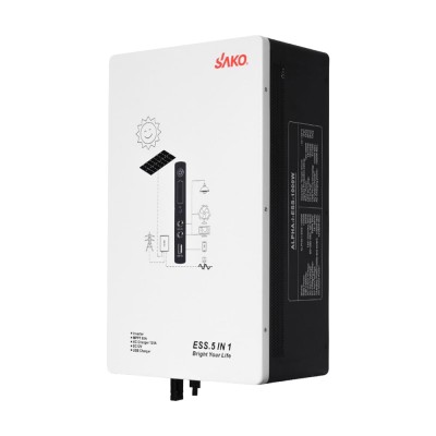 Портативна зарядна станція – система резервного живлення (інвертор та батарея) Sako Alpha-ESS-1000W/2KWh настінна. Потужність 1000 Вт, енергоємність 2009.6 Вт*год, LifePO4 Портативна зарядна станція – система резервного живлення (інвертор та батарея) Sako Alpha-ESS-1000W/2KWh настінна. Потужність 1000 Вт, енергоємність 2009.6 Вт*год, LifePO4