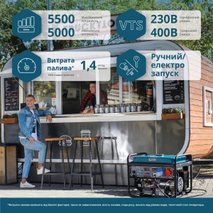 Бензиновий генератор «Könner & Söhnen» KS 7000E 1/3