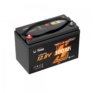 Акумуляторна батарея літій-залізо-фосфатна з Bluetooth тягова 12.8В 100А*год LiFePO4 LiTime OBM L12V100-100-OBM-BT-4-A100