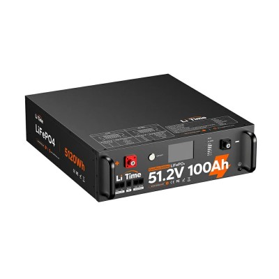 Акумуляторна батарея літій-залізо-фосфатна LiFePO4 51.2В 5120Вт*год LiTime L51.2V100-100-COM-16-S3U монтаж в стійку 19 Акумуляторна батарея літій-залізо-фосфатна LiFePO4 51.2В 5120Вт*год LiTime L51.2V100-100-COM-16-S3U монтаж в стійку 19
