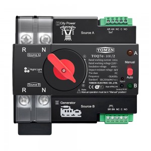 Автоматичний перемикач (АВР) під DIN-рейку з Wi-Fi TOQ7e-100/2P 100A 2 полюси