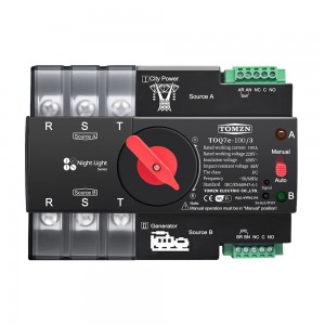 Автоматичний перемикач (АВР) під DIN-рейку з Wi-Fi TOQ7e-100/3P 100A 3 полюси