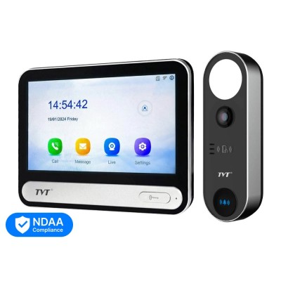 Комплект IP-відеодомофона з WiFi TVT TE-KT6101-001 Black: відеодомофон 7