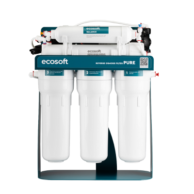Фільтр зворотного осмосу Ecosoft PURE BALANCE з помпою на станині (MO675MBALPSECO) Фільтр зворотного осмосу Ecosoft PURE BALANCE з помпою на станині (MO675MBALPSECO)