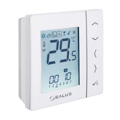 Термостат кімнатний безпровідний з цифр.індикац, на батар.живленні 4в1 білий VS20WRF