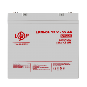 Акумулятор гелевый LPM-GL 12V - 55 Ah