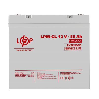 Акумулятор гелевый LPM-GL 12V - 55 Ah