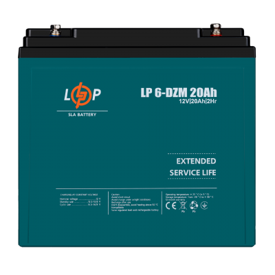 Тяговый свинцово-кислотный AGM аккумулятор LP 6-DZM-20 Ah