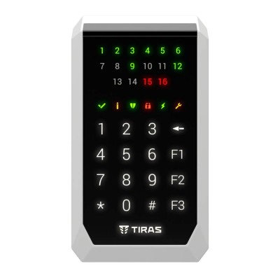 Клавіатура Tiras K-PAD16 Black на 16 індикаторів зон Клавіатура Tiras K-PAD16 Black на 16 індикаторів зон