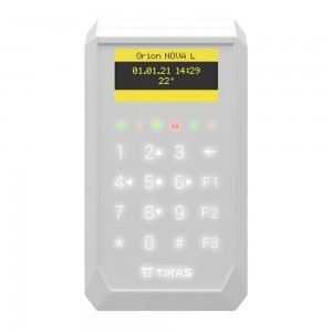 Клавіатура Tiras K-PAD OLED+ White з OLED-дисплеєм та вбудованим зчитувачем NFC/Mifare