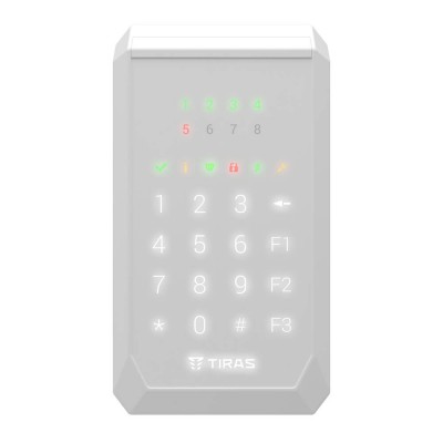 Клавіатура Tiras K-PAD8 White на 8 індикаторів зон Клавіатура Tiras K-PAD8 White на 8 індикаторів зон
