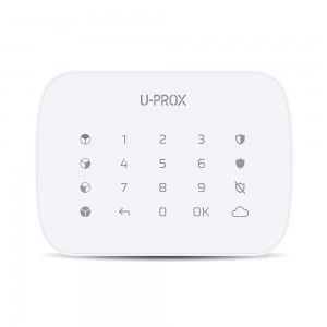 Бездротова сенсорна клавіатура ITV U-Prox Keypad G4 White для керування чотирма охоронними групами