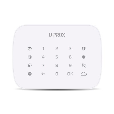 Бездротова сенсорна клавіатура ITV U-Prox Keypad G4 White для керування чотирма охоронними групами