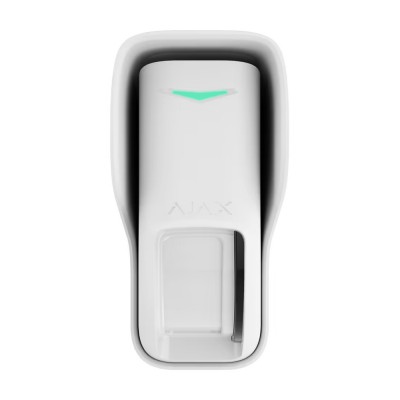 Бездротовий вуличний датчик руху «штора» Ajax Curtain Outdoor Jeweller White з технологією подвійного виявлення