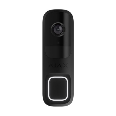 Відеодзвінок з WiFi 4Mp Ajax DoorBell Black із вбудованим штучним інтелектом та ІЧ датчиком руху