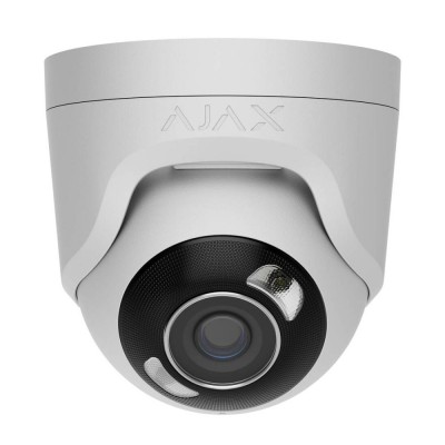IP-відеокамера 5Mp Ajax TurretCam HL (5 Mp/2.8 mm) White f=2.8mm, ІЧ+LED-підсвічування, з мікрофоном