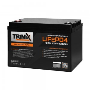 Акумуляторна батарея літій-залізо-фосфатна 12В 100А*год Trinix LFP 12V100Ah LiFePO4