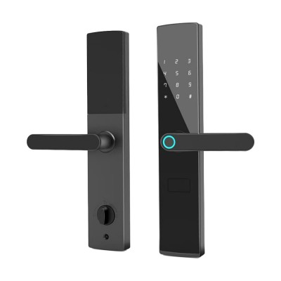 Замок біометричний автономний Trinix TRL-5404F Black L/R зі зчитувачем відбитків пальців і карт Mifare