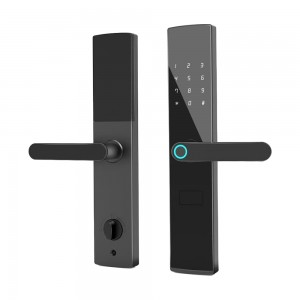 Замок біометричний автономний Trinix TRL-7704WF Black L/R з Wi-Fi, зчитувачем відбитків пальців і карт Mifare