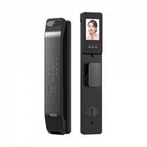 Замок біометричний автономний Trinix TRL-8804BTV Black L/R з Bluetooth, розпізнаванням облич, зчитувачем відбитків пальців і карт Mifare