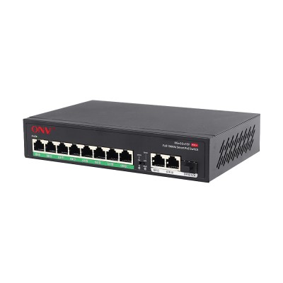 PoE-комутатор некерований гігабітний 11-портовий ONV-H3108PFD з 8 портами PoE