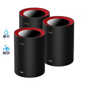 Маршрутизатор WiFi Mesh-система WiFi 6 2.5G Cudy M3000 Black (3-Pack) 3 штуки дводіапазонні AX3000