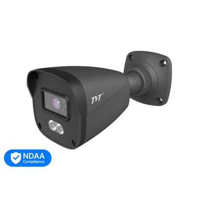 IP-відеокамера 4Mp TVT TD-9441S4L-C(D/PE/AW1) Black f=2.8mm, ІЧ+LED-підсвічування, з мікрофоном