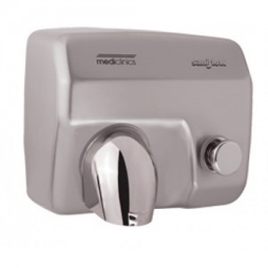 Сушилка для рук MEDICLINICS SANIFLOW Push Button E05CS с кнопкой, сатин