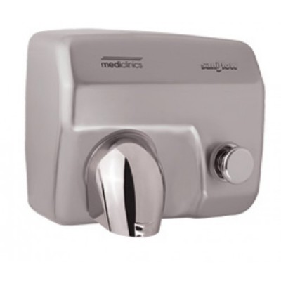 Сушилка для рук MEDICLINICS SANIFLOW Push Button E05CS с кнопкой, сатин