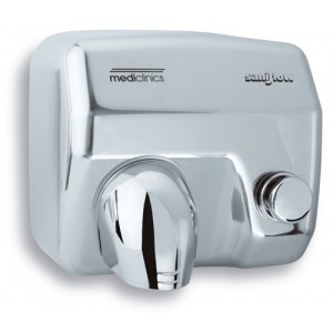 Сушилка для рук MEDICLINICS SANIFLOW Push Button E05С с кнопкой, глянец