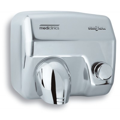 Сушилка для рук MEDICLINICS SANIFLOW Push Button E05С с кнопкой, глянец